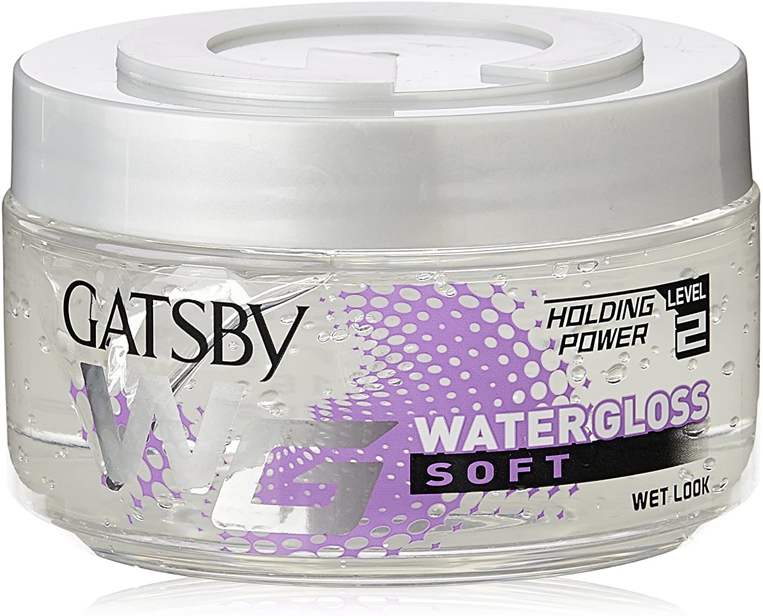 Gatsby Water Gloss Hair Gel 150g Soft Level 2 Holding Power - Soft, Wet Look, Shine Effect, Non Sticky, Easy Wash Off. 