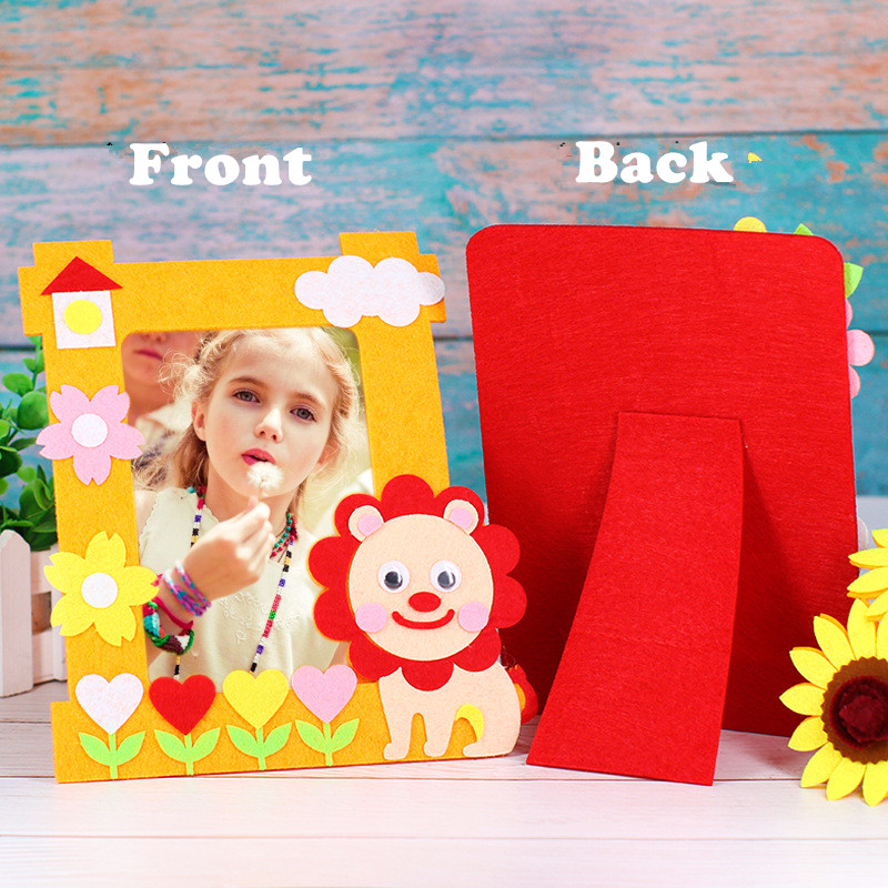 DIY Non-woven Picture Frame 3D Photo Frame Children Non-woven Stickers Handmade DIY Toys Material Package Craft Toys. 