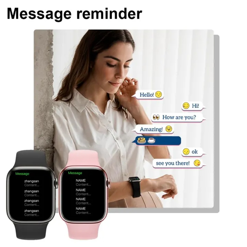 Smart Watch S9 Pro 2.01 Full Touch Bluetooth Calls Sleep Monitoring Multiple Sport Modes 100+ Dials Smartwatch For Android iOSLow. 