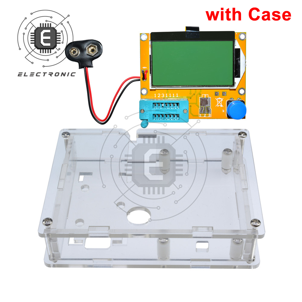 ESR Meter Mega328 Transistor Tester Digital V2.68 ESR-T4 Diode Triode Capacitance MOS/PNP/NPN LCR 12864 LCD Screen Tester