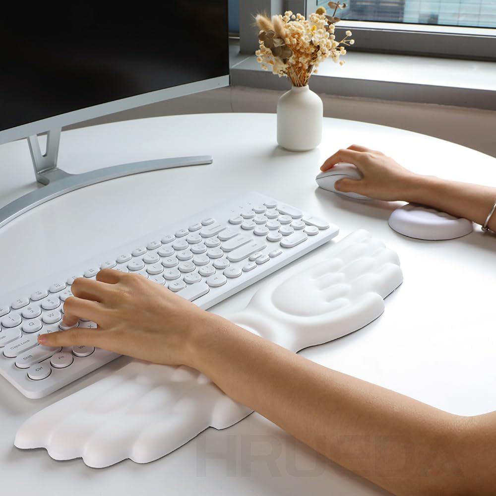Wrist rest, laptop electric mouse, wrist rest mechanical keyboard, computer keyboard brain, angel wings, memory foam, mouse pad. 