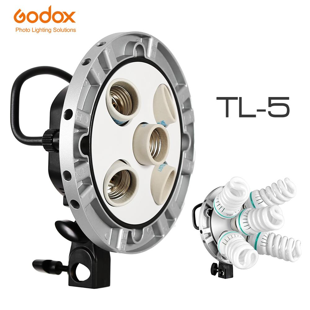 Godox TL-5  5in1 Bulb Head Multi-Holder Tricolor+Light Stand+softbox 60*60cm Camera Photography Lighting. 
