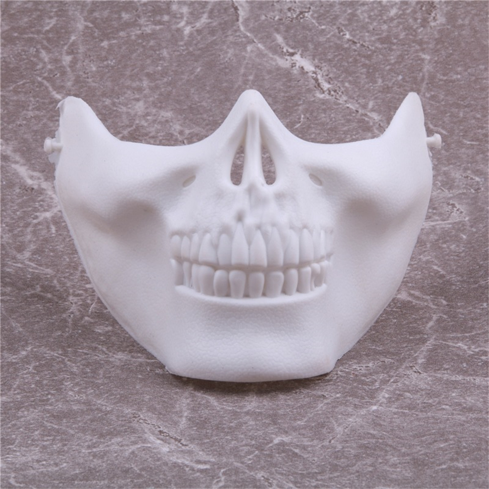 Skull Mask Horror Half Face Skeleton Mask For Halloween Hunting Game CS Cosplay Props Skull Shaped Face Protector. 