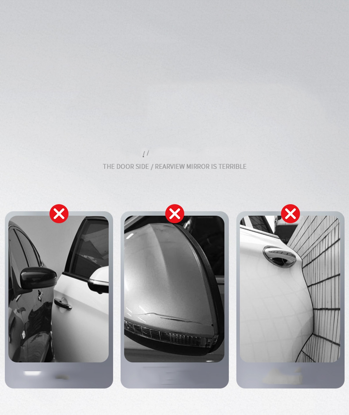 Universal 3M Car Bumper Protector Rubber, Anti-Collision Front and Rear Rubber Strips for Car Bumpers Side, Not Easy to Fall Bum. 