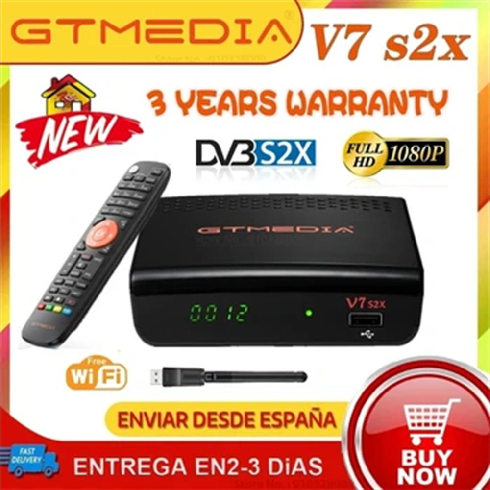 Gtmedia V8X H.265 satellite receiver DVB S2 S2X decoder with built-in Wifi, support TNTsat smart GT MEDIA V7S 2X, support usb, H.264. 
