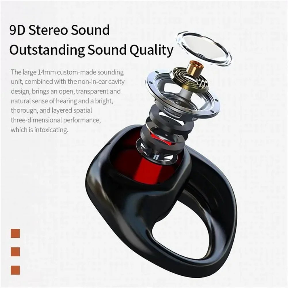 JS270 Wireless Headphones Bone Conduction Waterproof Open Ear Hanging Earbuds Noise Canceling Stereo Bluetooth 5.3 Earphone. 