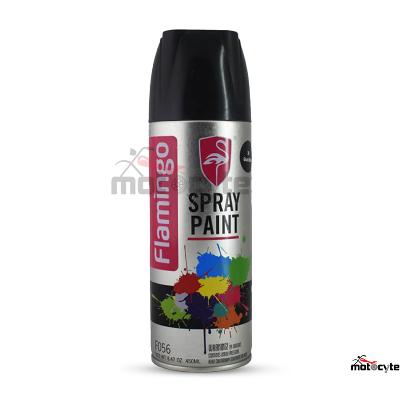 Flamingo Spray Paint F056 450ml Black Color 1 piece. 