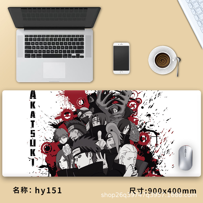 Naruto mouse pad, oversized Naruto Sasuke anime computer keyboard pad, office game, esports, study desk pad. 