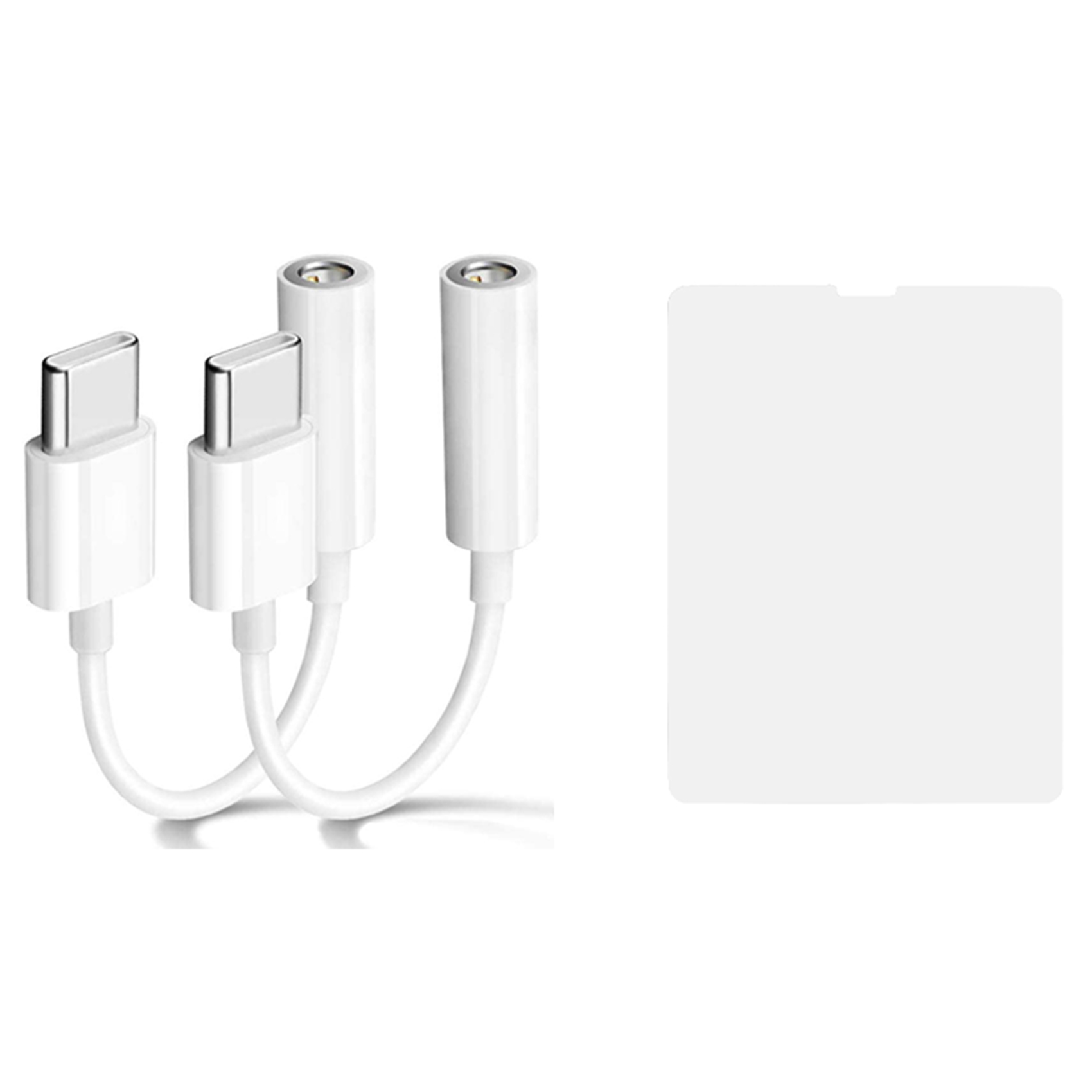 2 Pcs USB C To Headphone Jack Adapter 