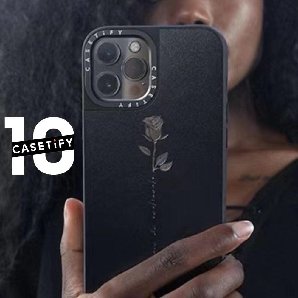 Casetify BLVCK Rose Skull Snake Plating Mirror Hard Casing iPhone 7 8 Plus 7+ 8+ X XS XR 11 12 13 Pro Max Case Cover. 