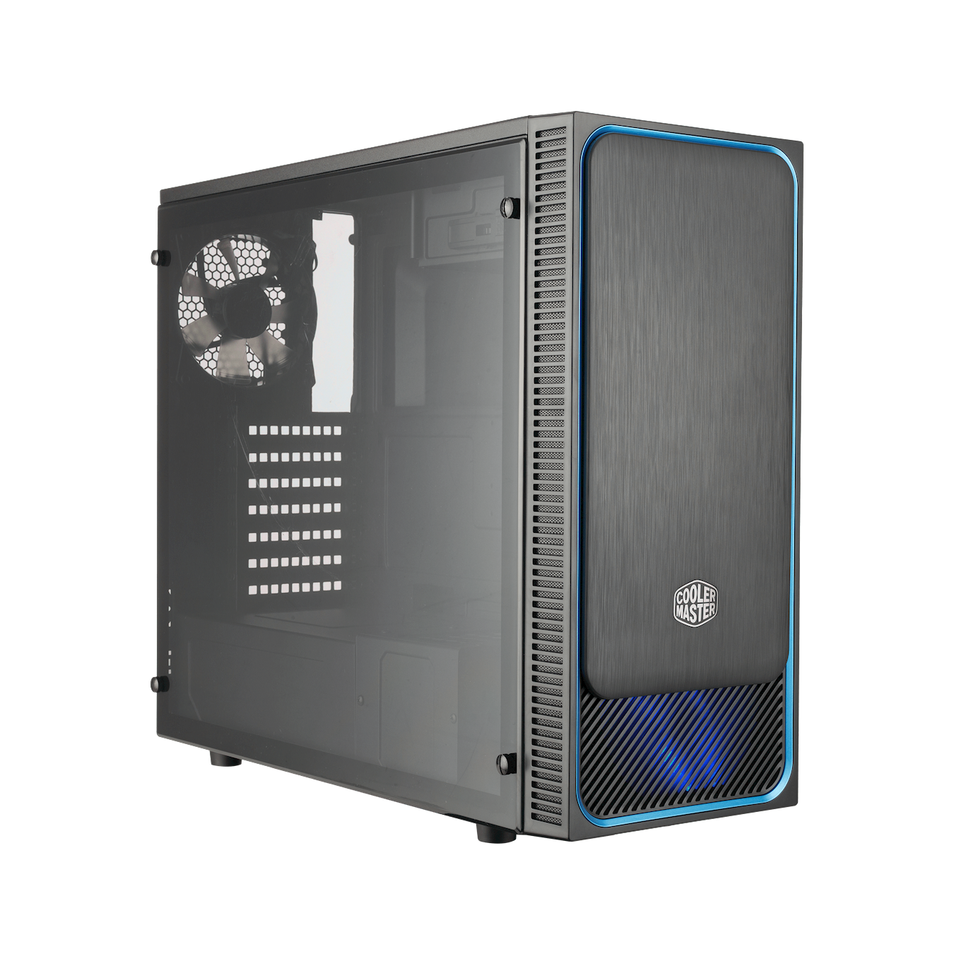 [Clearance Sale] Cooler Master MasterBox E500L (Side Window Panel Version) MCB-E500L-KA5N-S00 Blue Mid Tower Gaming Casing. 