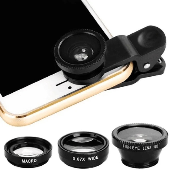 3 In 1 Fisheye Lens Wide Angle Macro Fish Eye For iPhone 11 Pro MAX Universal Ojo De Pez Movil For Samsung Note 10 Olho De Peixe. 