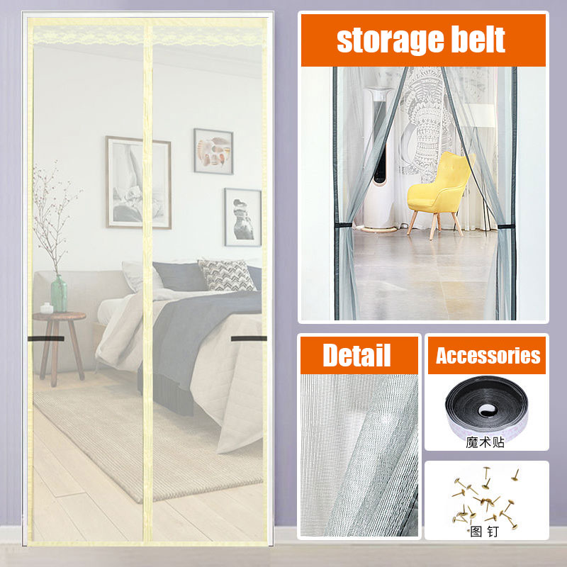 Custom Size Magnetic Mosquito Net Summer Anti Bug Fly Door Curtains Mesh Automatic Closing Door Screen Kitchen Door Curtain Net. 