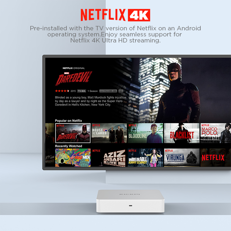 Woopker TV Box KICKPI KP1 Android 11 Google Netflix Certification 4K Media Player Amlogic S905Y Wifi AV1 BT5.0. 