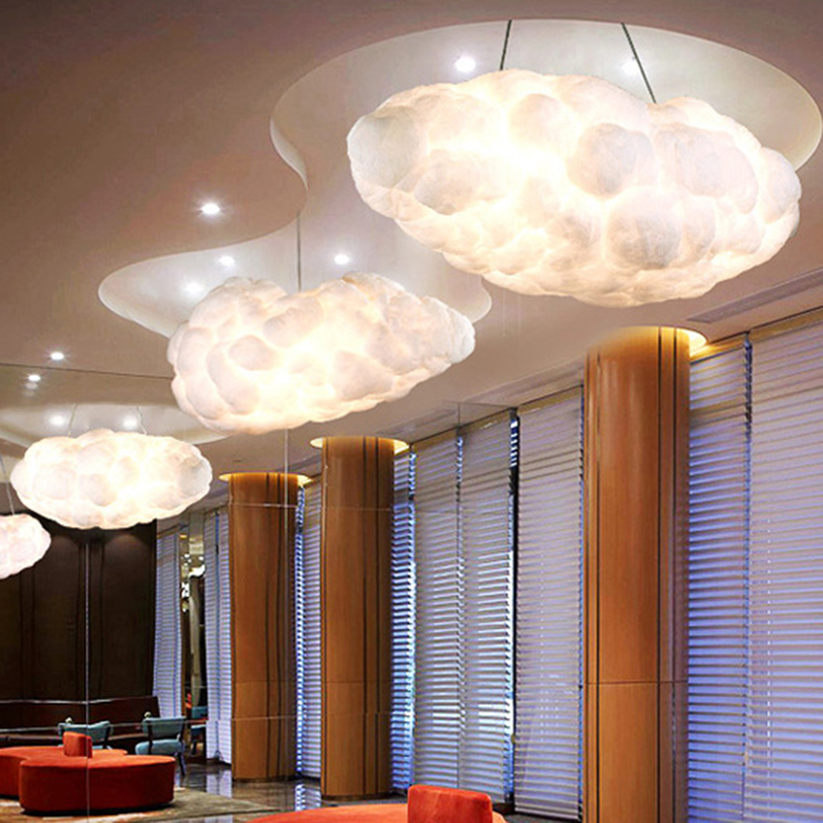 Cloud Light Low Consumption Safe Delicate DIY LED Hanging Cloud Lamp. 