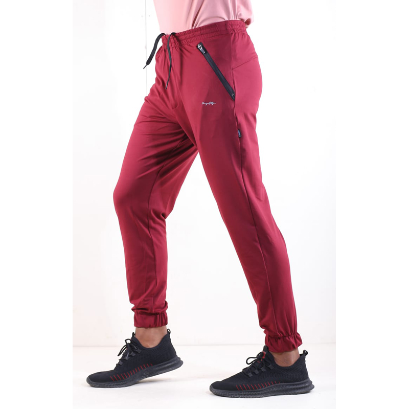 slim fit joggers with zip pockets