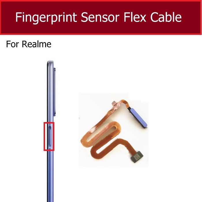 Power Button Fingerprint Sensor Flex Cable For Realme X Lite X50 Master X50M X50T X3 Super Zoom Finger Print Touch Side Sensor. 