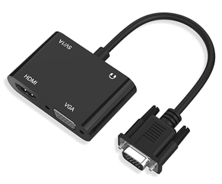 VGA to VGA HDMI Splitter with 3.5mm Audio Converter Support Dual Display for PC Projector HDTV Multi-port VGA Adapter. 