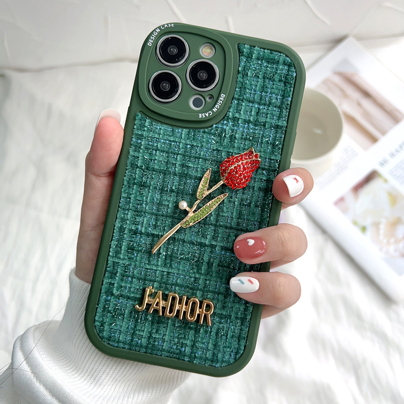 FELMYST Casing Case For Vivo Y01A Fashion Rose Flower Gemstone Ornament Brand JADIOR Gem Soft Silicone Fabric Phone Case Full Cover Camera Protection Cases Shockproof Back Cover Phone Casing Softcase For Girls. 