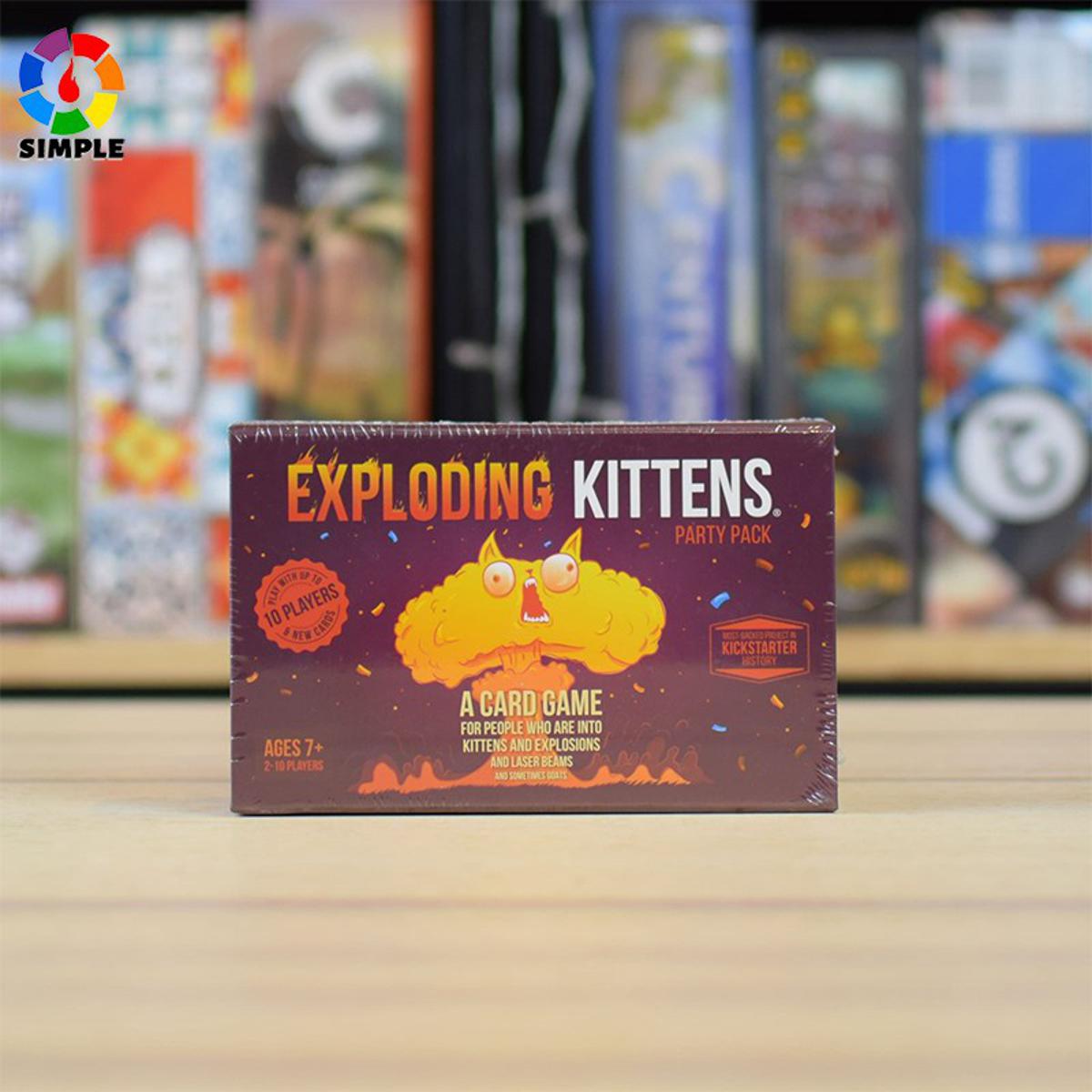 （New）Exploding Kitten Card Game-Party Pack (no muic). 