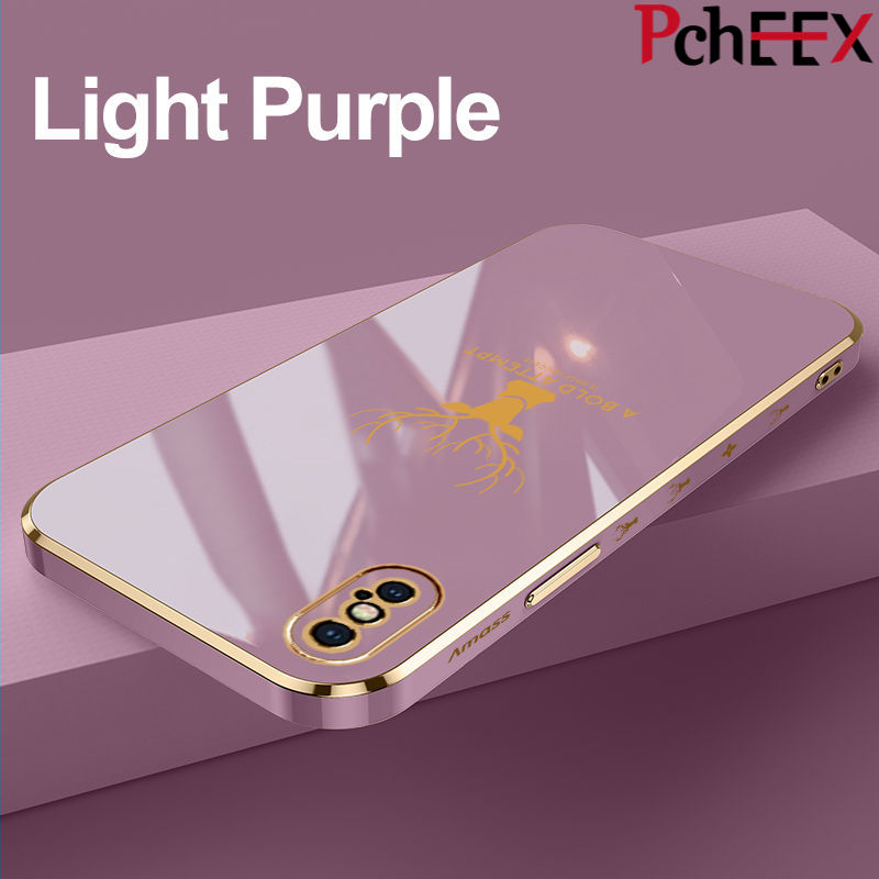 For Apple iPhone X / XS Phone Case, Aesthetic Drop Resistant Straight Edge Electroplated Soft Shell. 