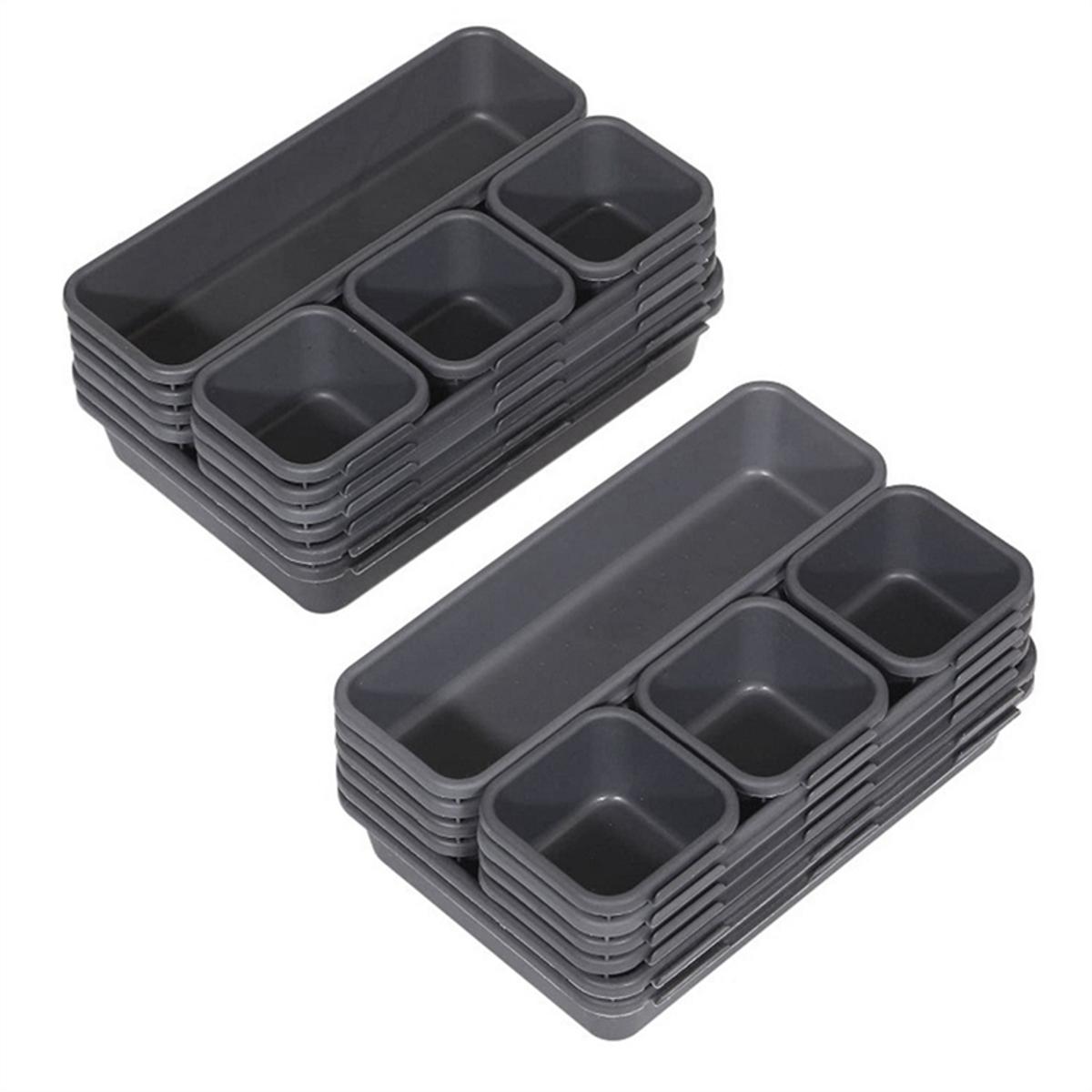 24 PCS Desk Drawer Organizer Tool Box Organizer Junk Drawer Organizers for Office