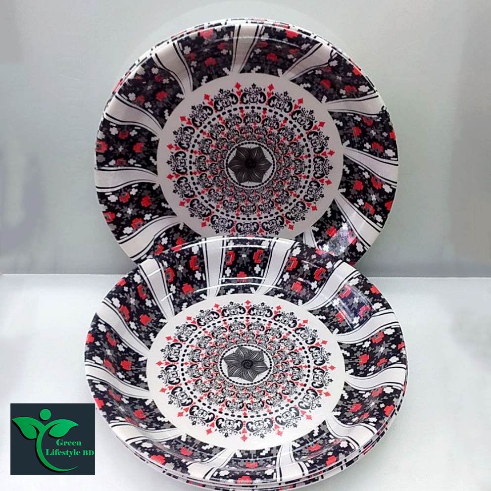 6 Inch 6-Piece Multi Design Print Melamine Mini Plate Set- Add A Touch Of Style To Your Dining Experience With These Elegant Mini Plates. 