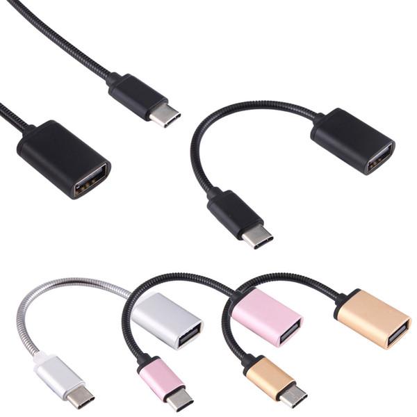 Metal Usb C 3.1 Type C Male To Usb Female Otg Data Sync Converter Adapter Cable - Cable Protector - Type C Cable. 