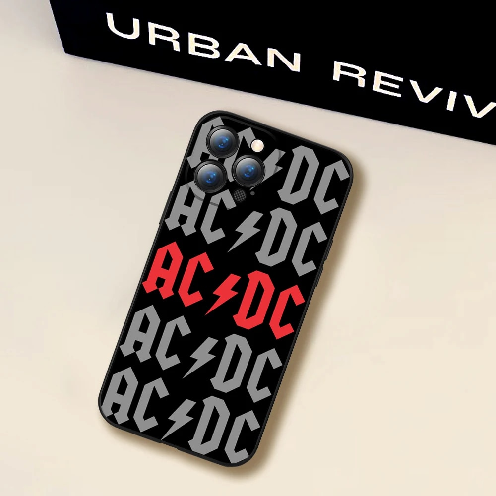 For IPhone 14 AC/DC Music Band Phone Case for IPhone 14 Pro 13 12 11 Pro X XS XR Max 7 8 Plus Bumper Shockproof Covers BruberryBe. 