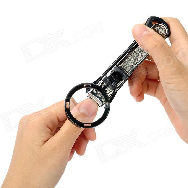 nail clipper with magnifying glass