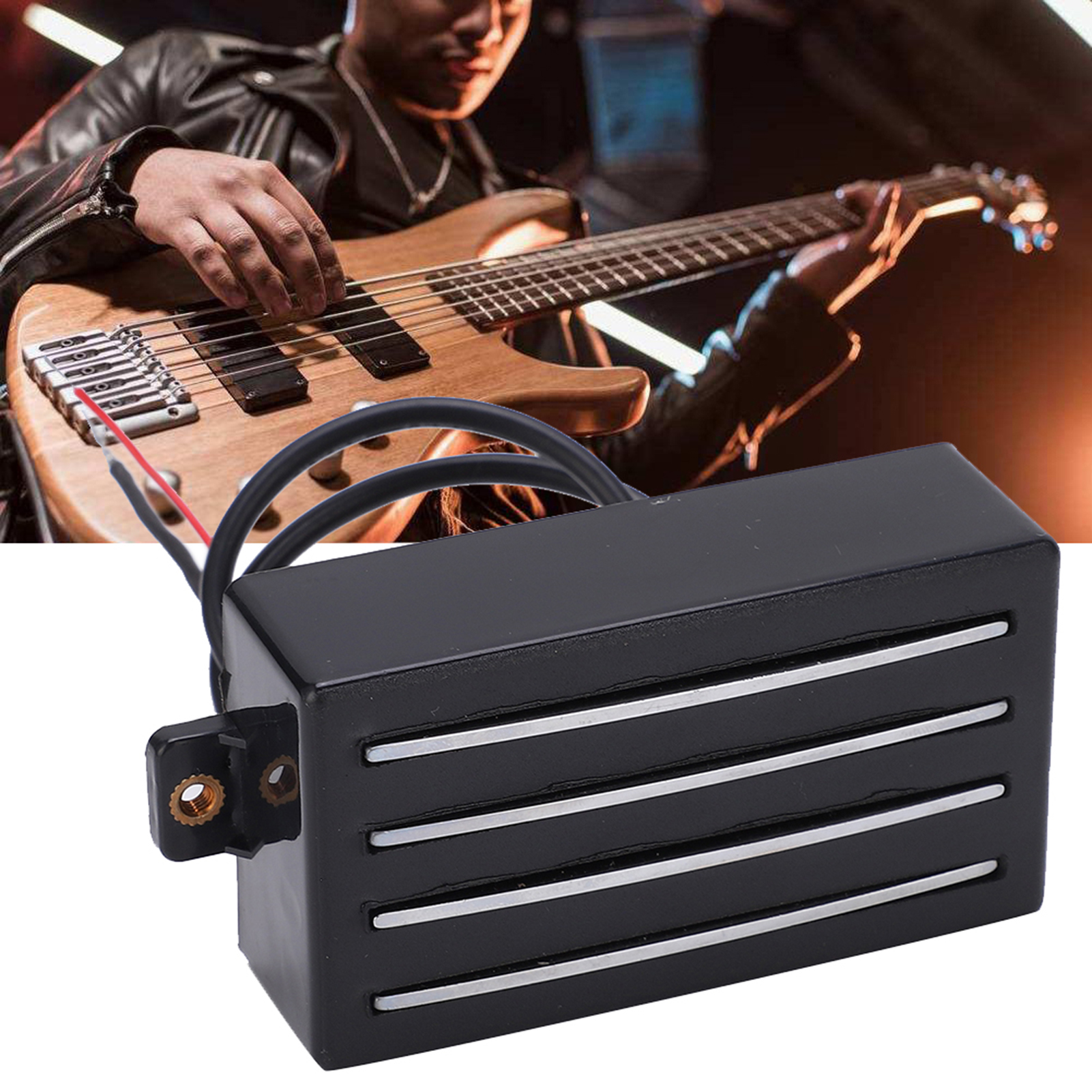 Double Coil Pickup, Humbucker Pickup, Fine Workmanship Convenient To Use 2-Core Wire Quad Rail Double Coil for Guitar Professionals. 