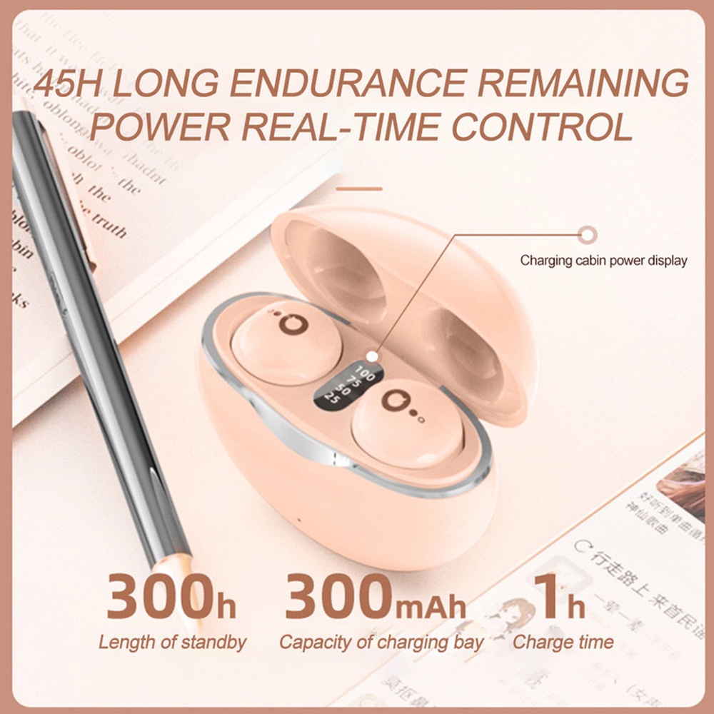 （NEW）Smallest Invisible Hidden Earbuds for Work Wireless Bluetooth Micro Mini Tiny Sleep Earbuds for Small Ears Noise Cancelling Ear Buds Sleepping Buds Invisible Earbud Cute. 