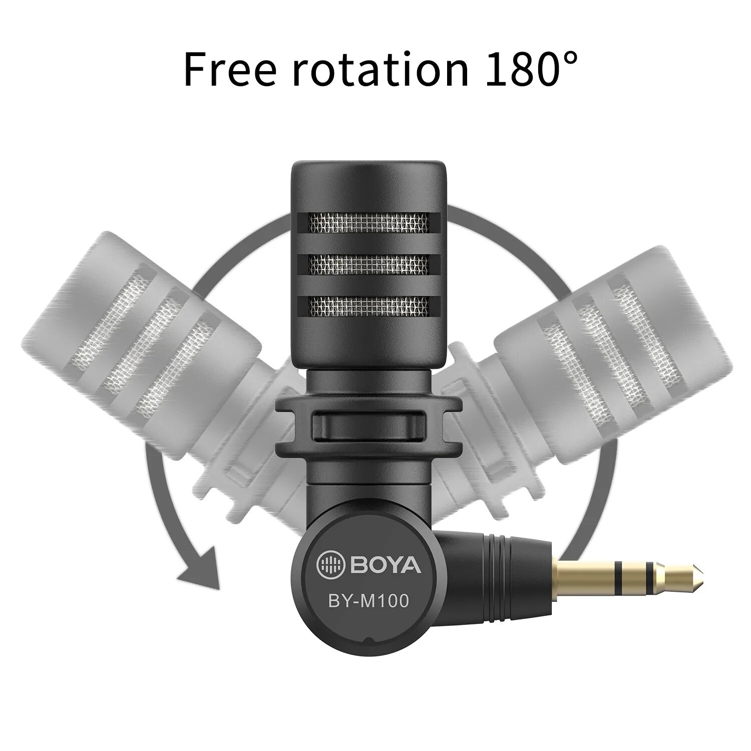 BOYA BY-M100 Wired Microphone Plug and Play Portable Audio Video Recording Mic for iPhone Android Camera PC Live Streaming Vlog. 