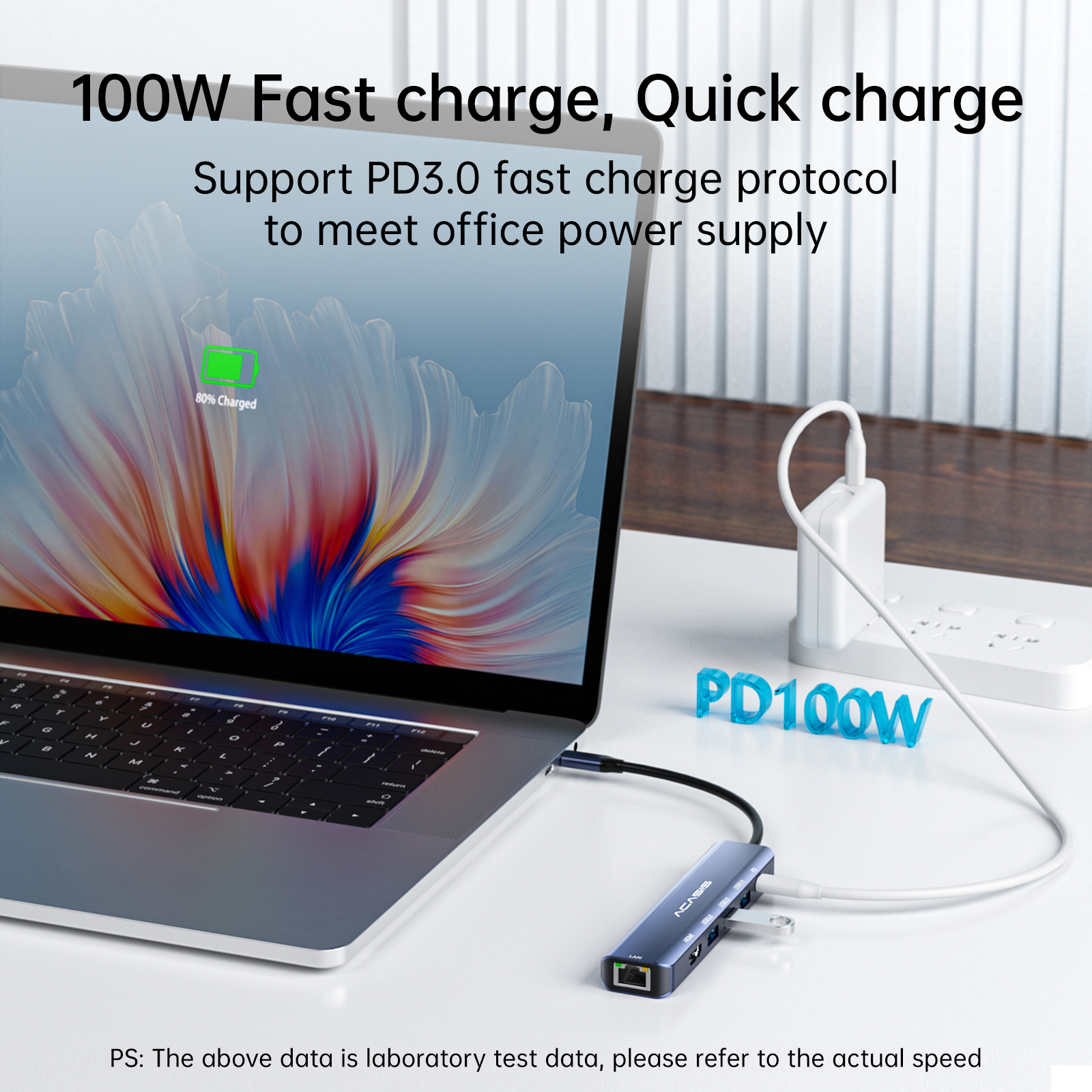 ACASIS USB C Docking Station, 6-in-1 Hub Dual Display Adapter with HDMI, 100W PD, 3*USB3.0, Ethernet Ports. .Wide Compatibility. 