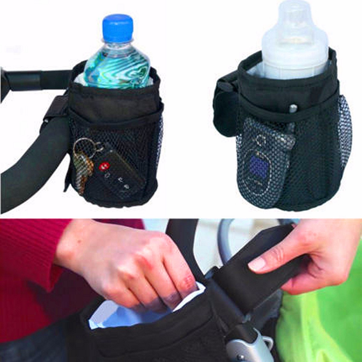Umbrella Stroller Car Special Waterproof Bags Mug Cup Holder Water Bottle Holder Waterproof 9x14cm -. 