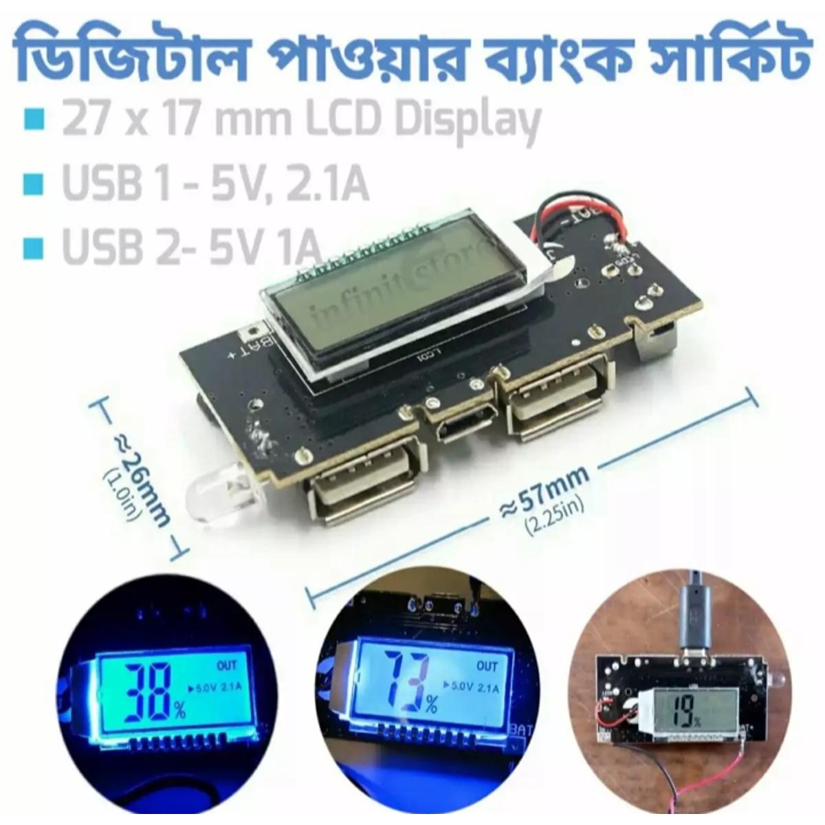 Mobile Power Bank Circuit Dual Usb 5V 1A 2.1A Mobile Power Bank 18650 Battery Charger Pcb Power Module For Phone Diy Led Lcd Module Board