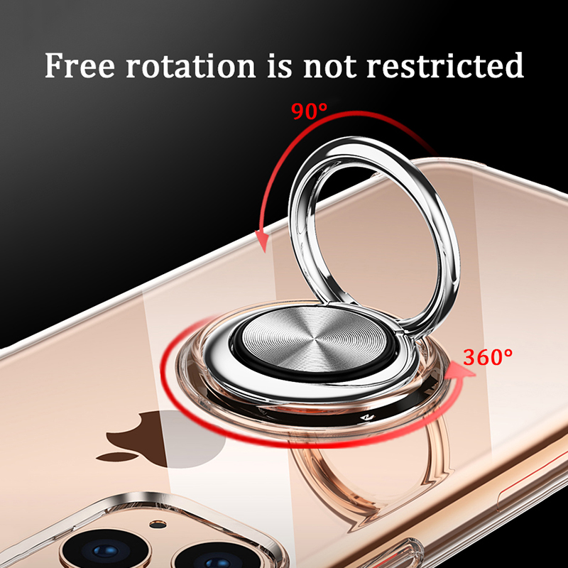 Soft Transparent Case for Galaxy A73 5G Magnetic Holder Stand Cover Bracket Magnetic Finger Ring Clear Phone Cover for Samsung A73 5G. 