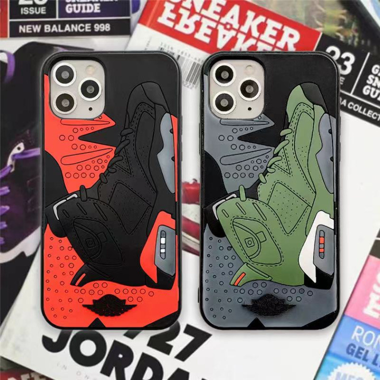 Trendy shell AJ Jordan case Suitable for Apple 11 iPhone12pro Three-Dimensional Sole Jordan Phone Case. 
