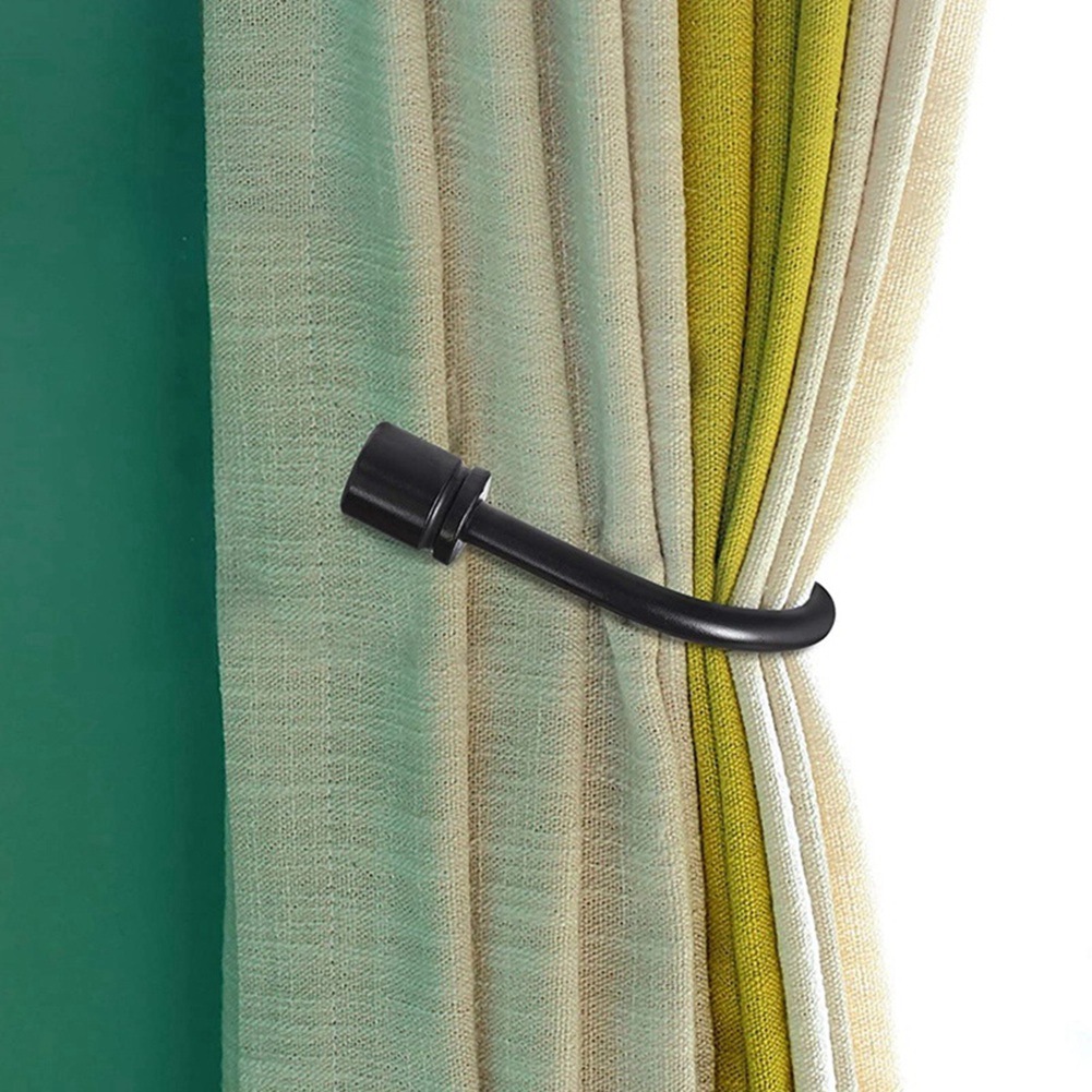 4X Curtain Holdback, Wall Mounted Curtain Tieback Hooks, Metal Decorative Window Drapery Holder Curtain Hook. 
