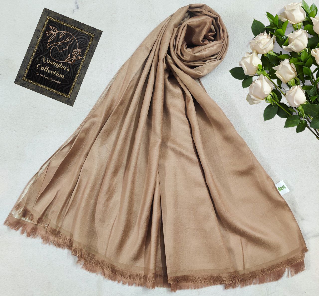 Premium Quality Pashmina Hijab. Party Hijab, Very Soft and Comfortable to wear, Full Coverage Hijab 180/90 Cm. Party Hijab - Hijab Collection. Shawl Soft Fabrics .. 
