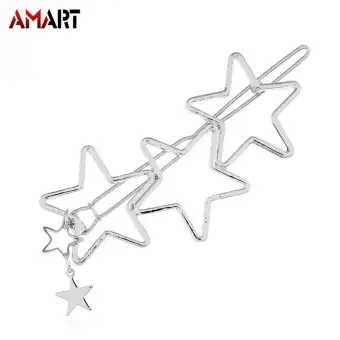 1 Pcs Women Metal Star Heart Hair Clips Hairpins Girl Barrette