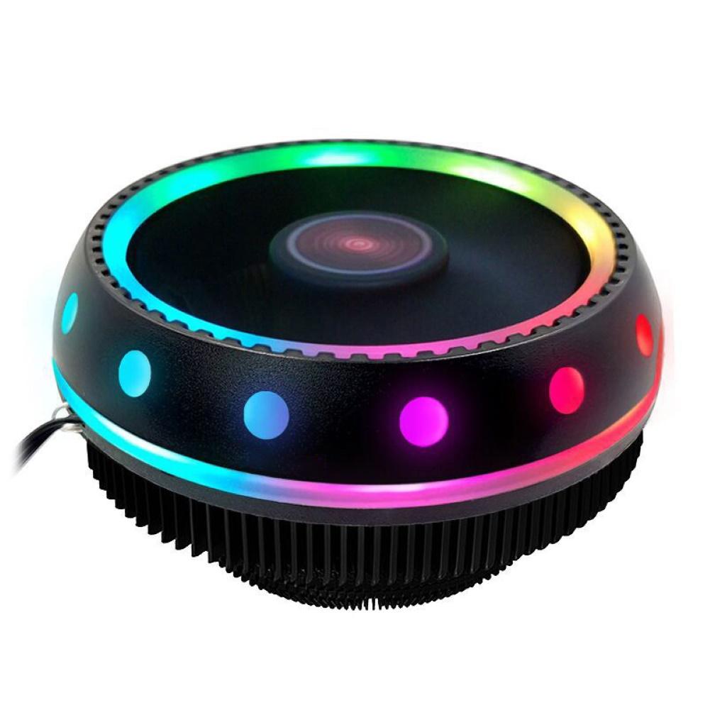 Universal Silent CPU Cooler LED Light Heatsink Cooling Fan for Desktop Computer High Efficiency Low Power Consumption Easy to In. 