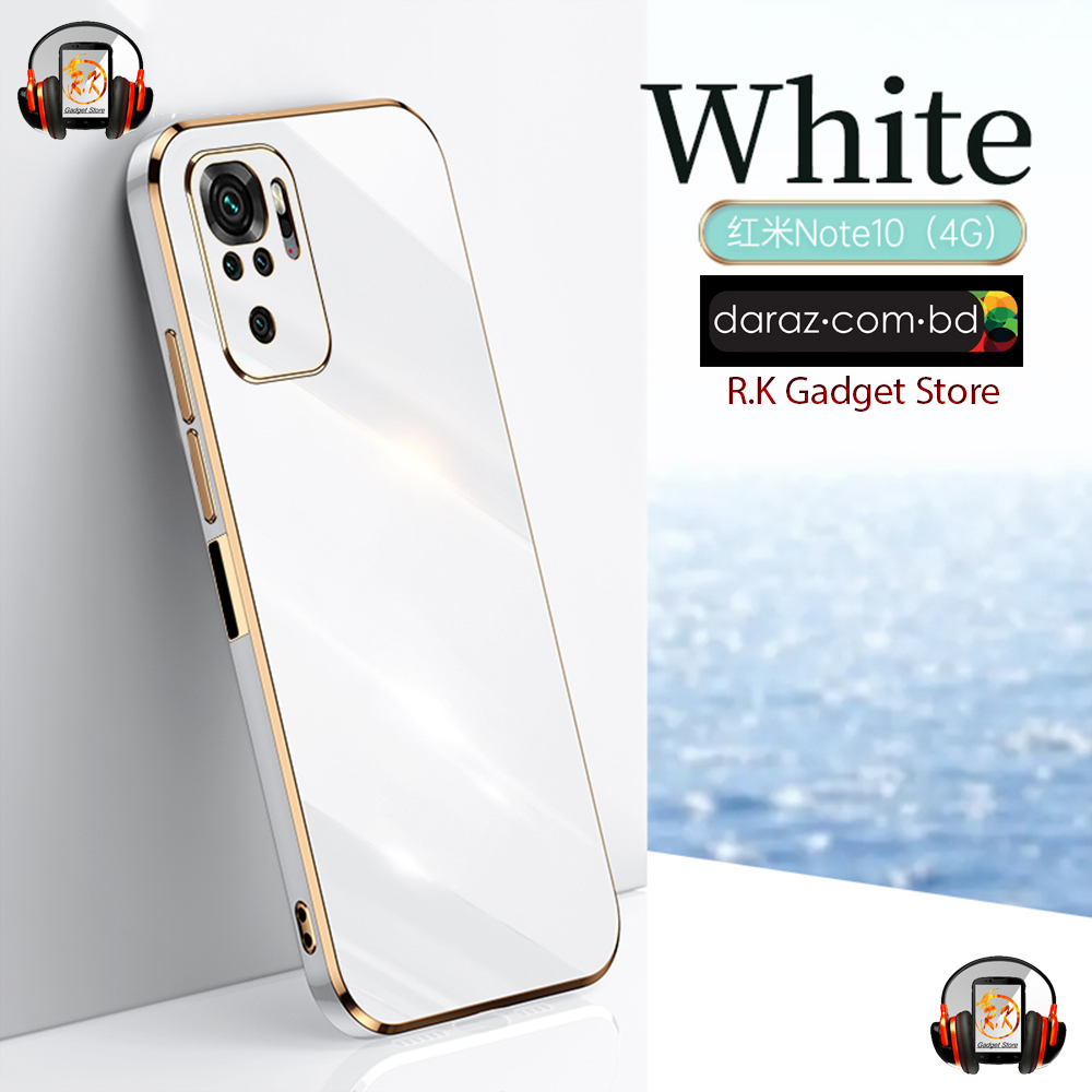 For Xiaomi Redmi Note 10 / Note 10S Luxury 6D Plating Soft Casing Silicone Square Frame Phone Case For Note 10S / Note 10 Back Cover (Back Case Cover For Smartphone). 