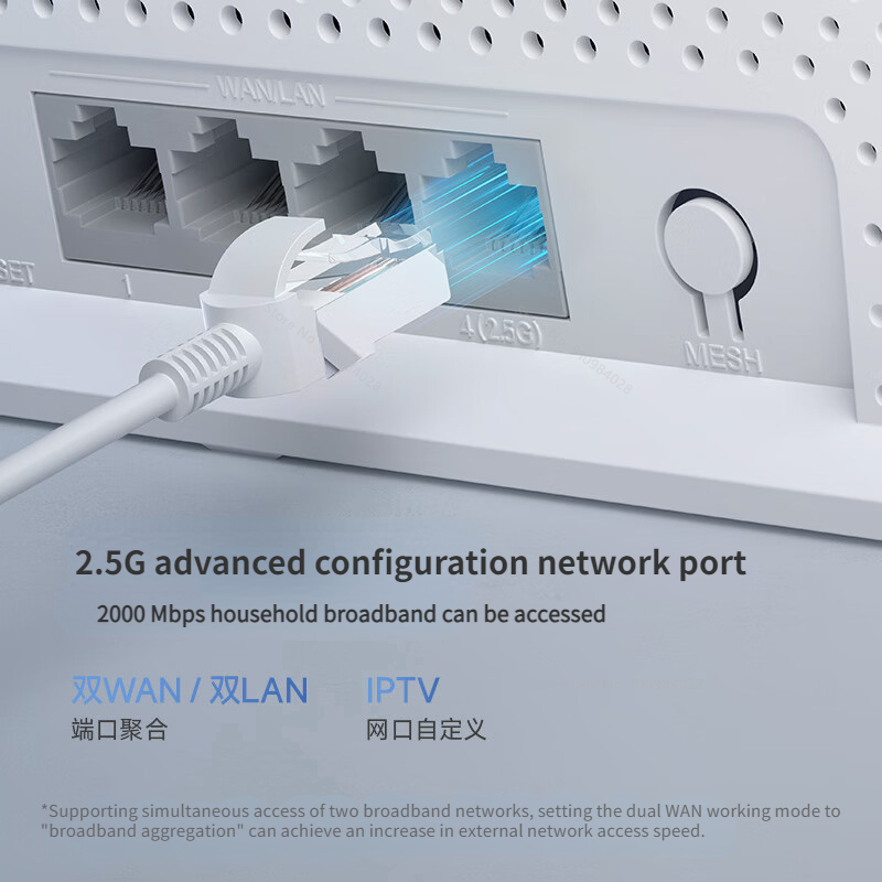 Xiaomi Router Be5000 WiFi 7 5011Mbps 2.5G Port Whole House LOT Intelligent Linkage Support Mesh Networking APP Security Manage. 