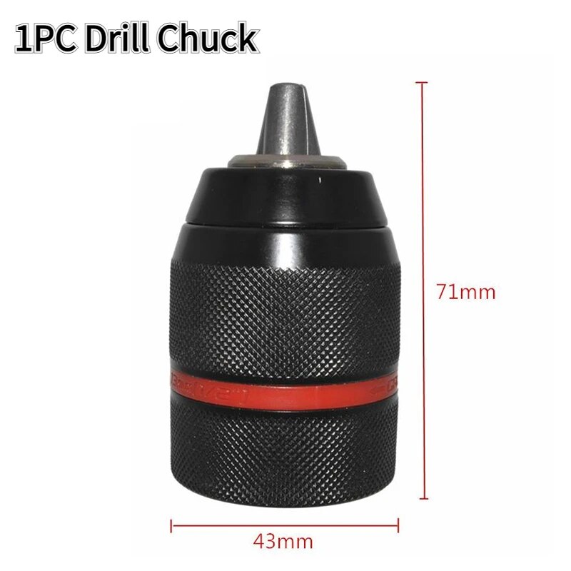 Metal Drill Chuck SDS Shank 1.5-13mm Keyless Electric Drill Chuck Quick Change Converter Mini Keyless Drill Chuck Hardware Tools. 