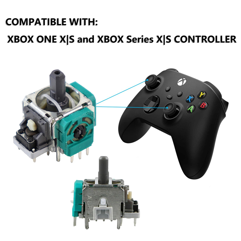 9 in 1 Joystick Replacement Kits for Xbox Series X/S Xbox One Controller with T6/T8 Screwdriver 3D Analog Thumbstick Repair Kit. 