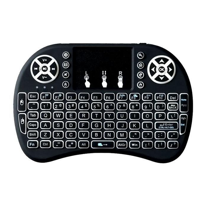 3 Colour Backlit Wireless Mini Keyboard With Touchpad Mouse- Gaming - Rechargeable - Wireless Mouse Keyboard COMBO For Android TV Box /  PC / Laptop. 