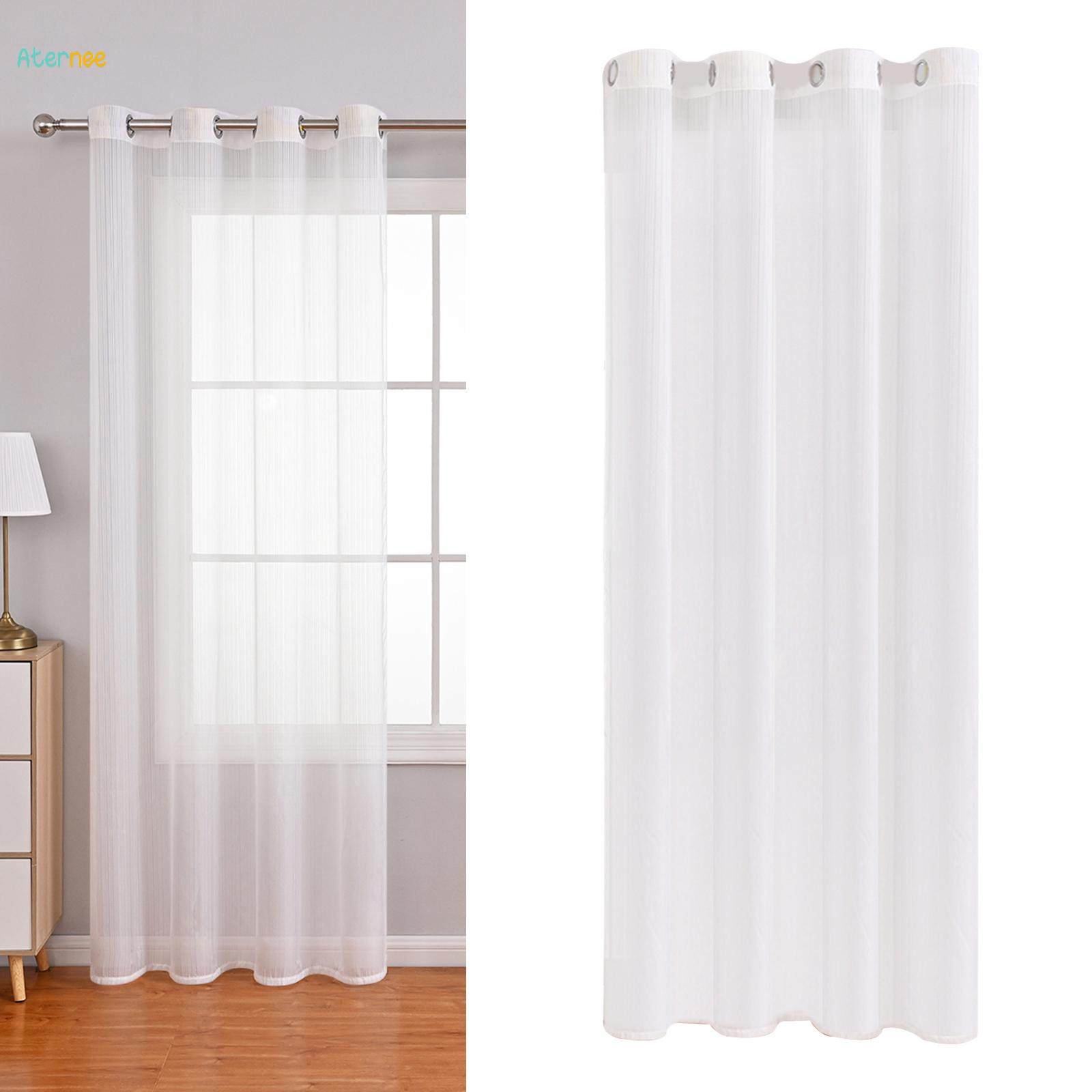 White Voile Window Comfortable Modern Minimalist Curtain for Balcony. 