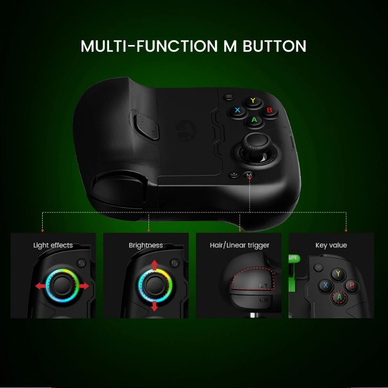 Gamesir X4 Aileron X4A XBOX Controller Portable Wireless Mobile Gaming Controller for Android PC Bluetooth Hall Effect Joysticks. 