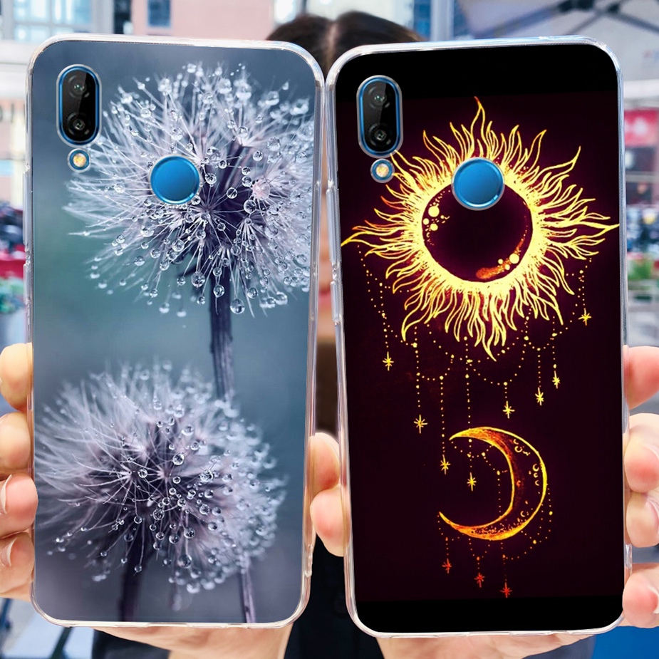 For Huawei P20 Lite Case ANE-LX1 ANE-LX2 Luxury Painted Cover Clear Silicone Soft TPU Phone Case For Huawei Nova 3E Nova3E Shell. 